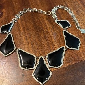 Kendra Scott Black and Gold Statement Necklace